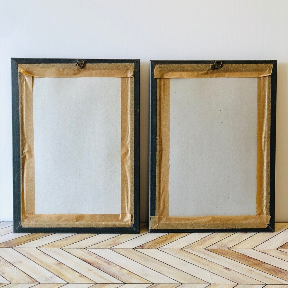 Set of 2 Rustic Country Flowers In A Vase Framed Artwork - Picture 2 of 2